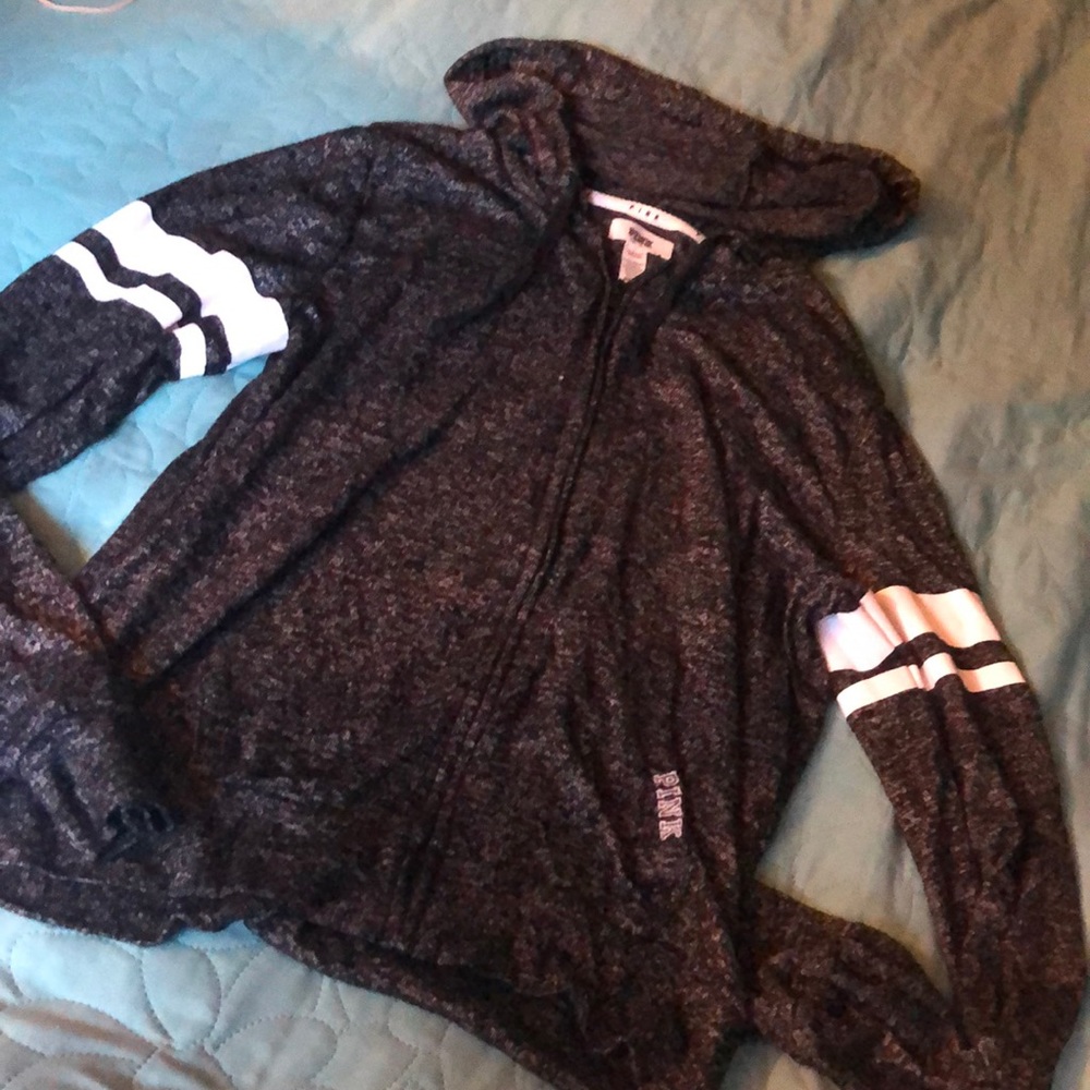 Pink lightweight zip up sweatshirt Small